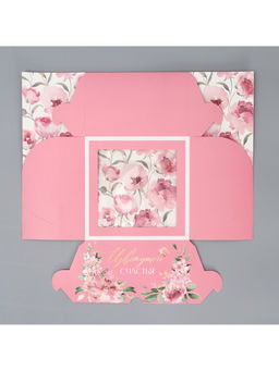 Цена за 5 шт. Коробка для капкейков, кондитерская упаковка двухсторонняя, 4 ячейки «Нежность» 16×16×10 см