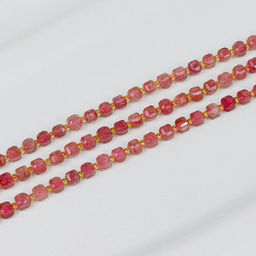 Бусины для украшений из Клубничного кварца (42 бусины) 37 см