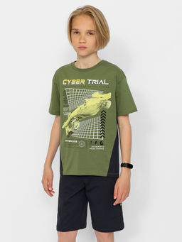 CRB wear/CSJB 90185-35-374 Комплект для мальчика (футболка, шорты),хаки/Ex.Cherubino