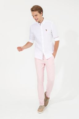 U. S. Polo Assn / Мужские розовые брюки из плотной ткани