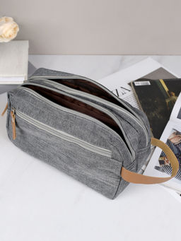 Косметичка 10х25х15 см серая / XN-020GR /уп 150/ мужская Подарок к 23 февраля