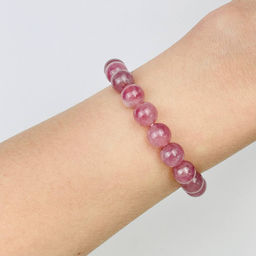 Браслет из мадагаскарского Розового кварца 19 см