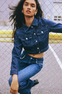 Cazadora denim cropped - H&m фото 5