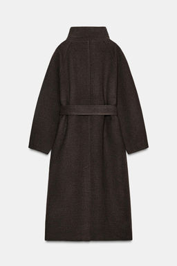 SOFT HIGH-NECK COAT WITH BELT - Zara фото 10