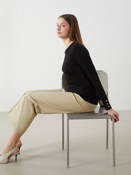 Bisiklet Yaka Kad?n Triko Kazak