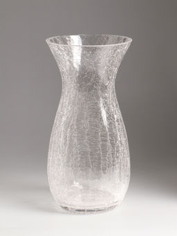 Ваза Паутинка, изгиб, 25?12.5 см, стекло, прозрачная