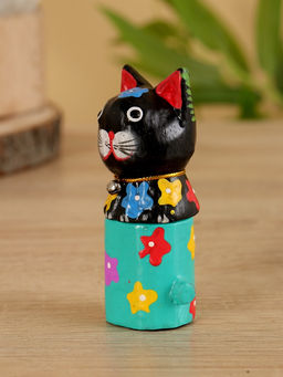 Сувенир «Кот в кастрюльке», 4×4×10 см, дерево