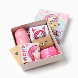 Подарочный набор термос и носки 3 пары KAFTAN Аниме, р. 36-37 (22-24 см)