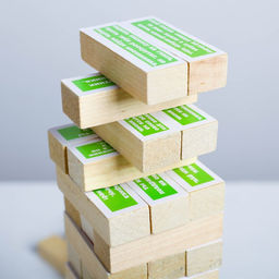 Падающая башня, дженга "Березка - День рождения", 54 бруска, макси