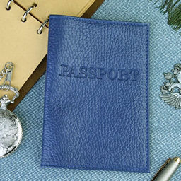 Обложка для паспорта 
 08.A-083-синий