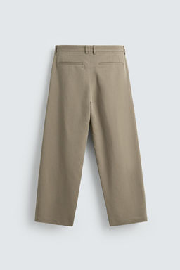PANTAL?N STRAIGHT FIT PLIEGUES LIMITED EDITION / Khaki claro - Zara фото 8