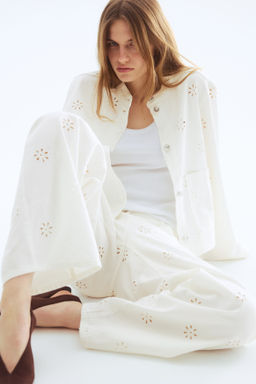 Chaqueta de sarga con bordado ingl?s - H&m фото 3
