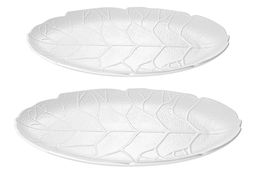Набор 2 блюд овальных 31,5*21*2,5 см + 36,5*25*3 см Ботаника, фарфор - Elan gallery фото 4