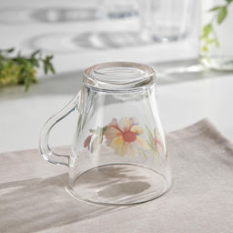 Цена за 20 шт. Кружка ОСЗ Акварельные цветы, 250 мл, стекло, рисунок МИКС