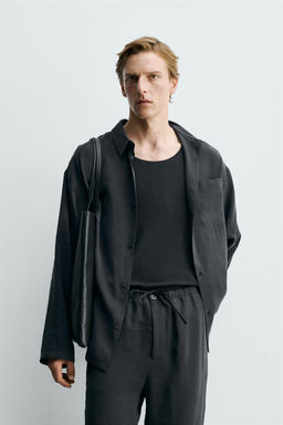 Рубашка CAMISA FLUIDA SOFT черная