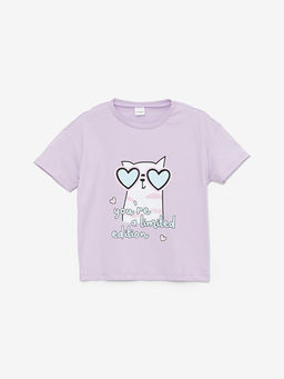Bisiklet Yaka Bask?l? K?z ?ocuk Pijama ?st