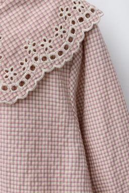 EMBROIDERED SHIRT WITH PETER PAN COLLAR - Zara фото 3