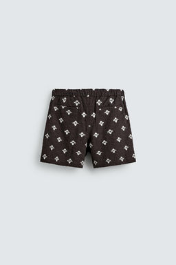 BERMUDA RELAXED FIT JACQUARD TEXTURA / Marr?n / Topo - Zara фото 7