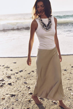 SATIN MIDI SKIRT - Zara фото 9