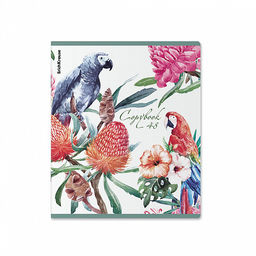 Цена за 5 шт. Тетрадь общая ученическая ErichKrause Тропические птицы, 48 листов, клетка, мат.лам.+выб. УФ-лак+тиснение фольгой+конгрев, доп.лист_MIX-PACK  фото 5