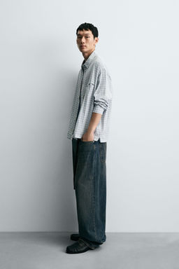 TEXTURED CHECK SHIRT - Zara фото 4