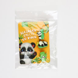 Значки пластиковые Панда, набор 3 шт., 3?2 см