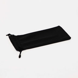 Цена за 20 шт. Футляр для очков на затяжке, ФАСОВКА 20 ШТ, 8,7 х 17.5 см, цвет чёрный