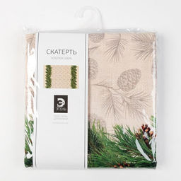 Скатерть новогодняя "Этель" Еловые ветви 220х148+/- 3см, 100% хл, саржа 190 гр/м2