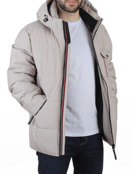 6393 GRAY/BEIGE Куртка мужская зимняя (200 гр. холлофайбер)