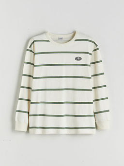 Bisiklet Yaka ?izgili Erkek ?ocuk Ti??rt