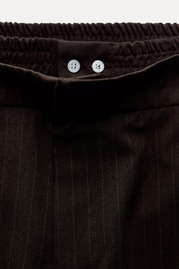PINSTRIPE TROUSERS WITH BOXER DETAIL - Zara фото 7