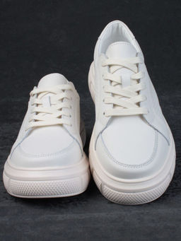 05-PDE35-2 BEIGE Кроссовки женские (натуральная кожа)