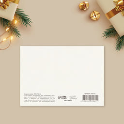 Цена за 10 шт. Открытка-мини «Волшебного Нового года!», золотые ветви, 10.5 х 7.5 см