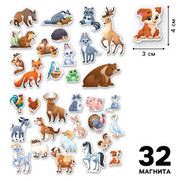 Настольная магнитная игра для малышей Животные, 28 х 20 см - Школа талантов фото 3