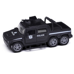 Чёрная инерционная служебная машинка Пикап die-cast,1:32, открывающиеся двери