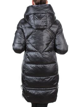 9106 BLACK Пальто зимнее женское FLOWEROVE (200 гр. холлофайбера) - Fashion фото 5
