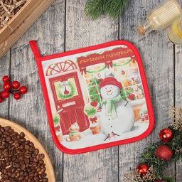 Прихватка Зимние радости 19х19см,100% х/л,ватин 250г/м2 - Этель фото 4