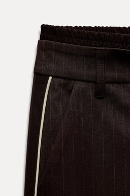 PINSTRIPE TROUSERS WITH BOXER DETAIL - Zara фото 6