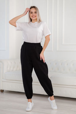 Брюки женские из футера Забава черный