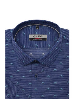 Сорочка мужская короткий рукав GREG 223/207/2832/ZN/1p STRETCH фото 3