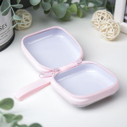 Цена за 2 шт. Шкатулка металлическая на молнии с петелькой «Зайчата на велосипеде», 6.5×6.5×3 см