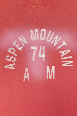 FADED-EFFECT SWEATSHIRT WITH SLOGAN