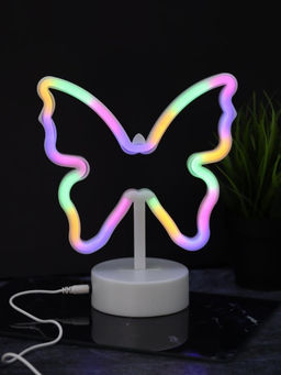 Неоновый LED ночник настольный "Butterfly", свечение mix (20*23,5 см)