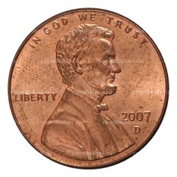 1 цент 2007 года D