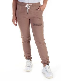 QB-65 BROWN Брюки спортивные женские (95% хлопок, 5% стрейч) P&S