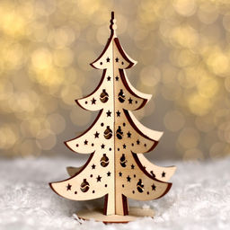 Цена за 2 шт. Модель из дерева «Ёлка сборная №7»