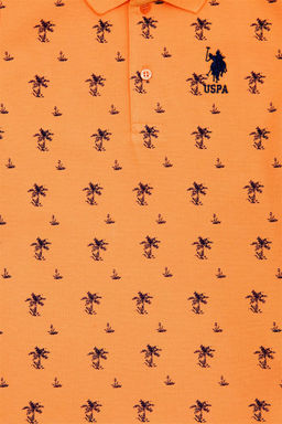 Оранжевая футболка с воротником-поло для мальчика Неожиданная скидка в корзине - U.s. polo assn фото 5