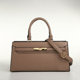 Сумка женская тоут TEXTURA на молнии, 34×8×18 см, однотонная, коричневая