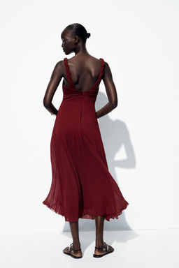PLEATED MIDI DRESS - Zara фото 6