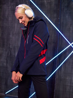 Женская мембранная куртка виндстоппер на флисе Azimuth Заря 124/23982_705 Темно-Синий  фото 35